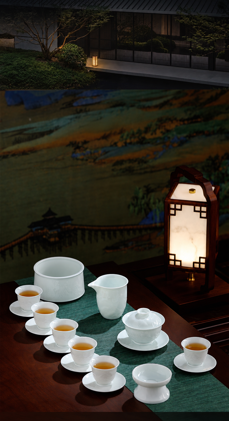 Tea at a shared table