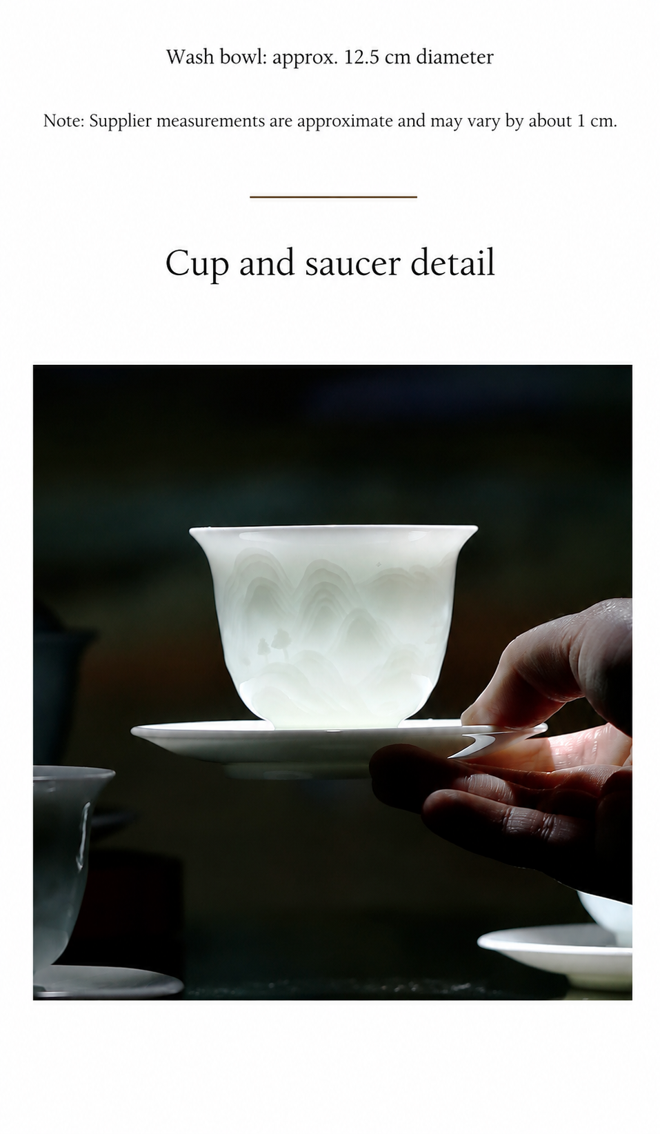 Cup and saucer detail