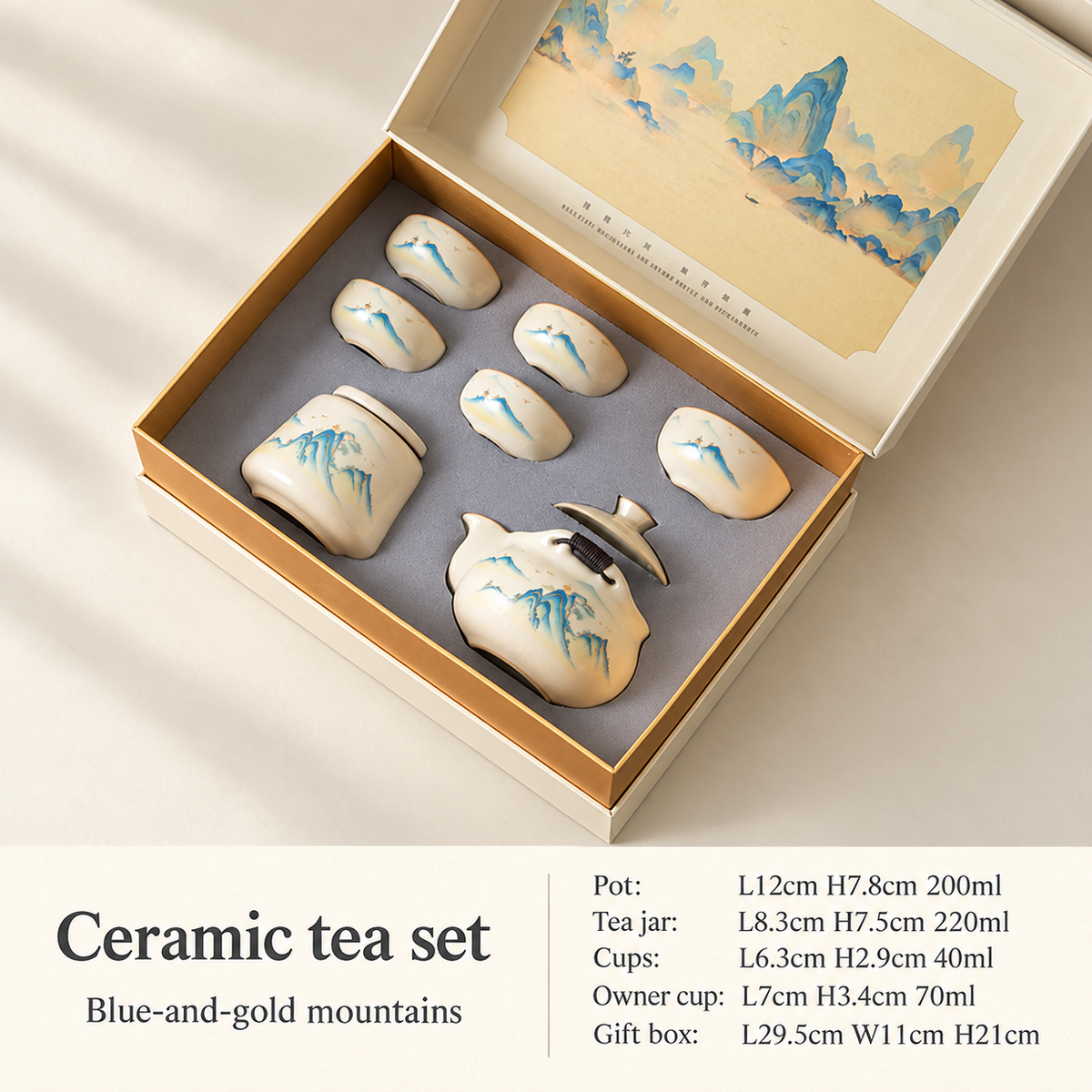 Ceramic Gongfu Tea Set with Landscape Gift Box — image 18