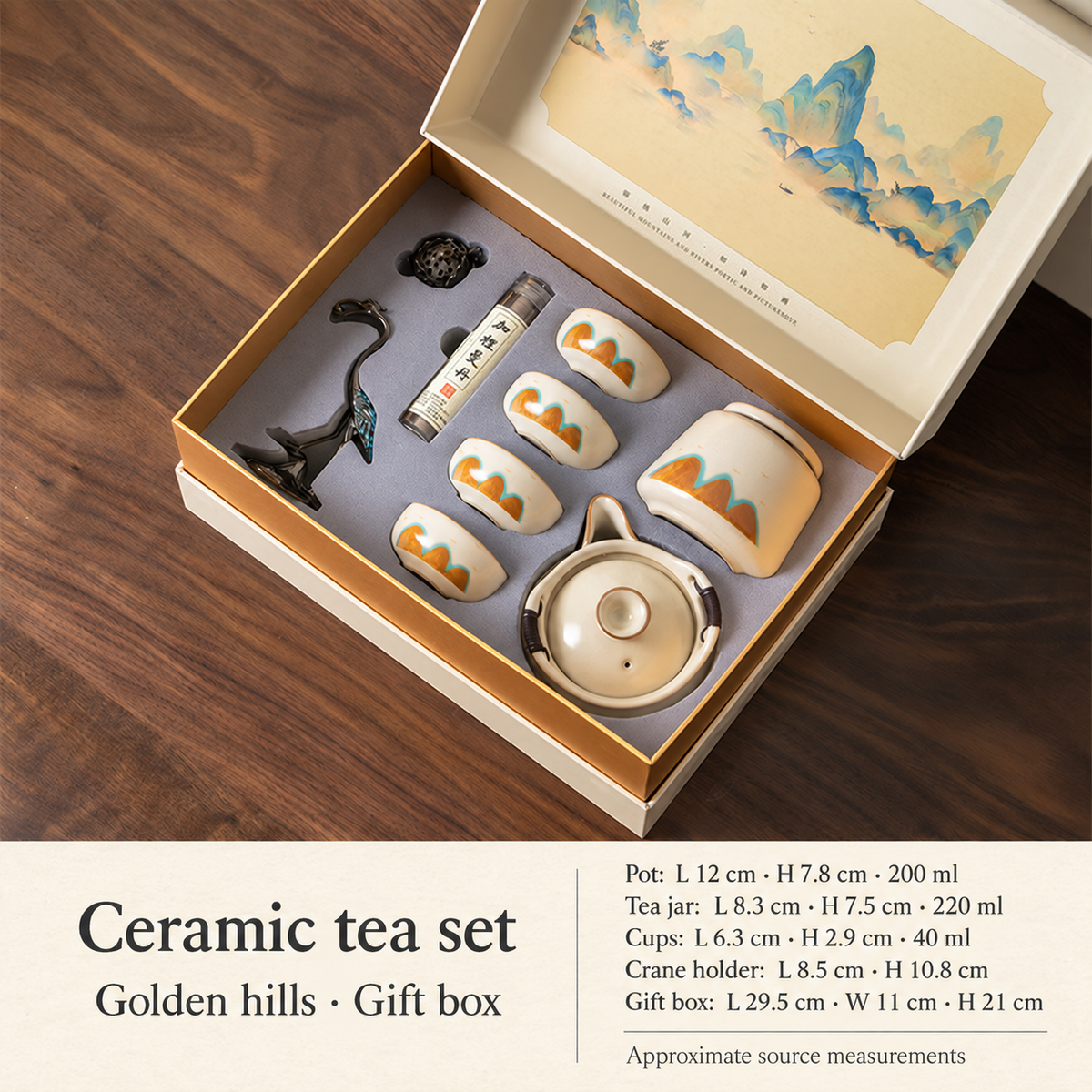 Golden hills — Crane incense holder