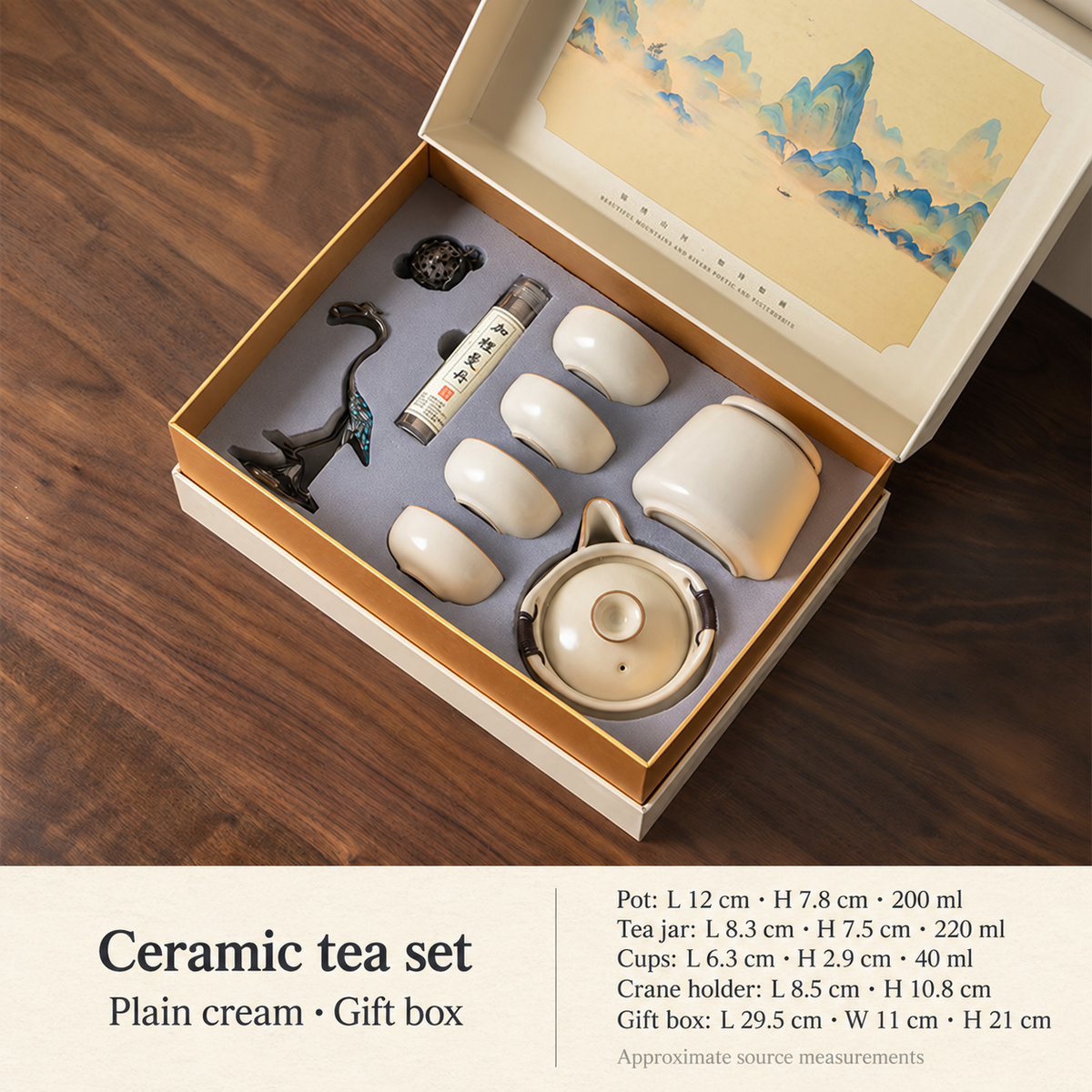 Plain cream — Crane incense holder