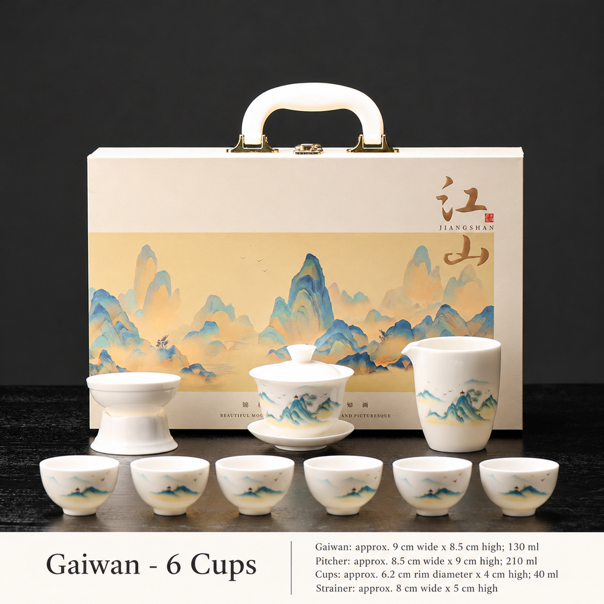 Jiangshan Mountain and River Ceramic Tea Set — image 10