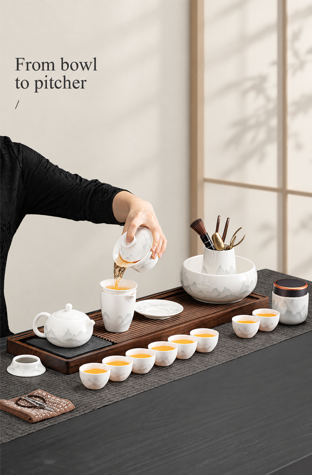 From bowl to pitcher
