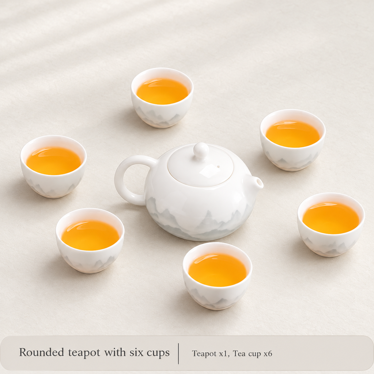 Ink-Landscape Porcelain Gongfu Tea Set — image 7