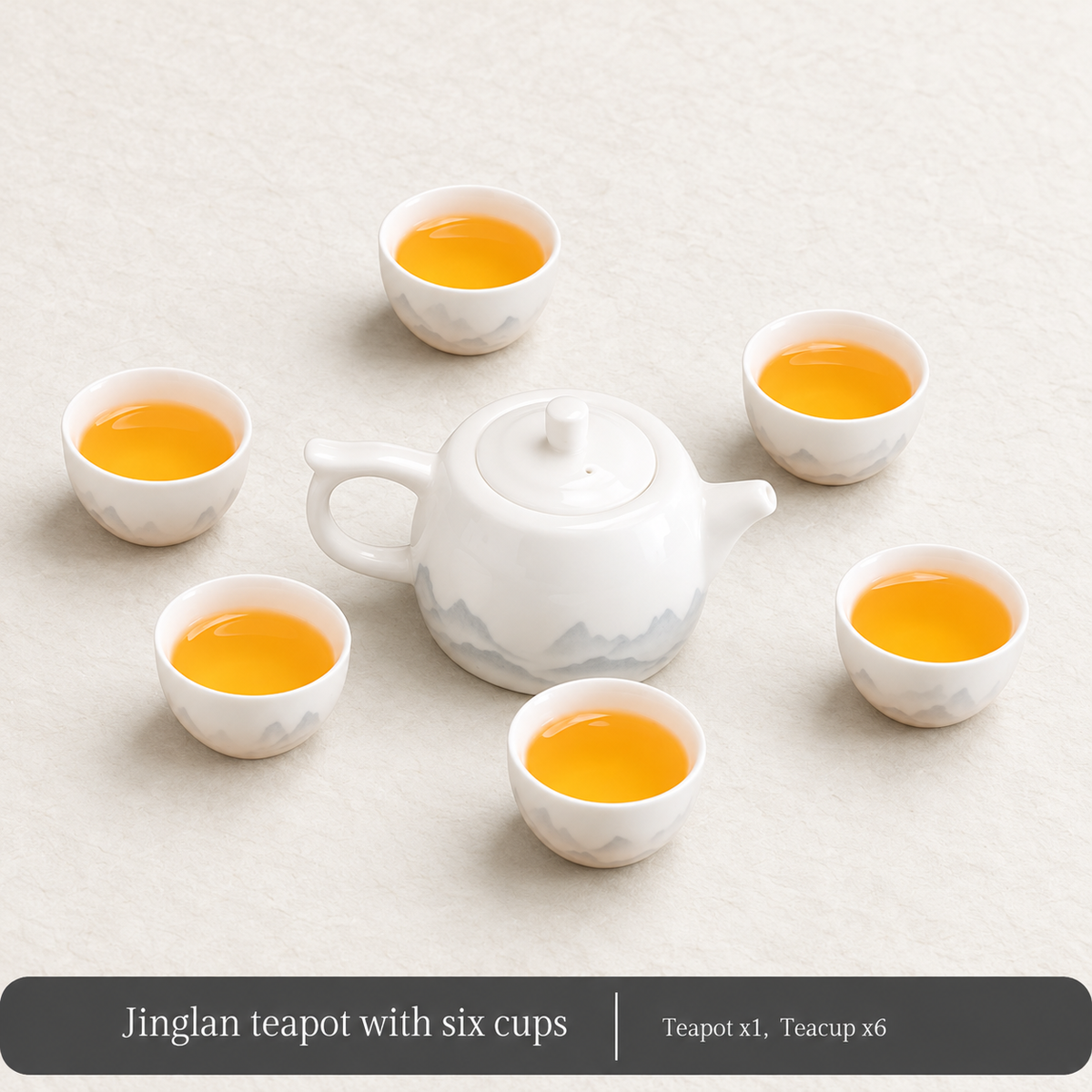 Ink-Landscape Porcelain Gongfu Tea Set — image 8