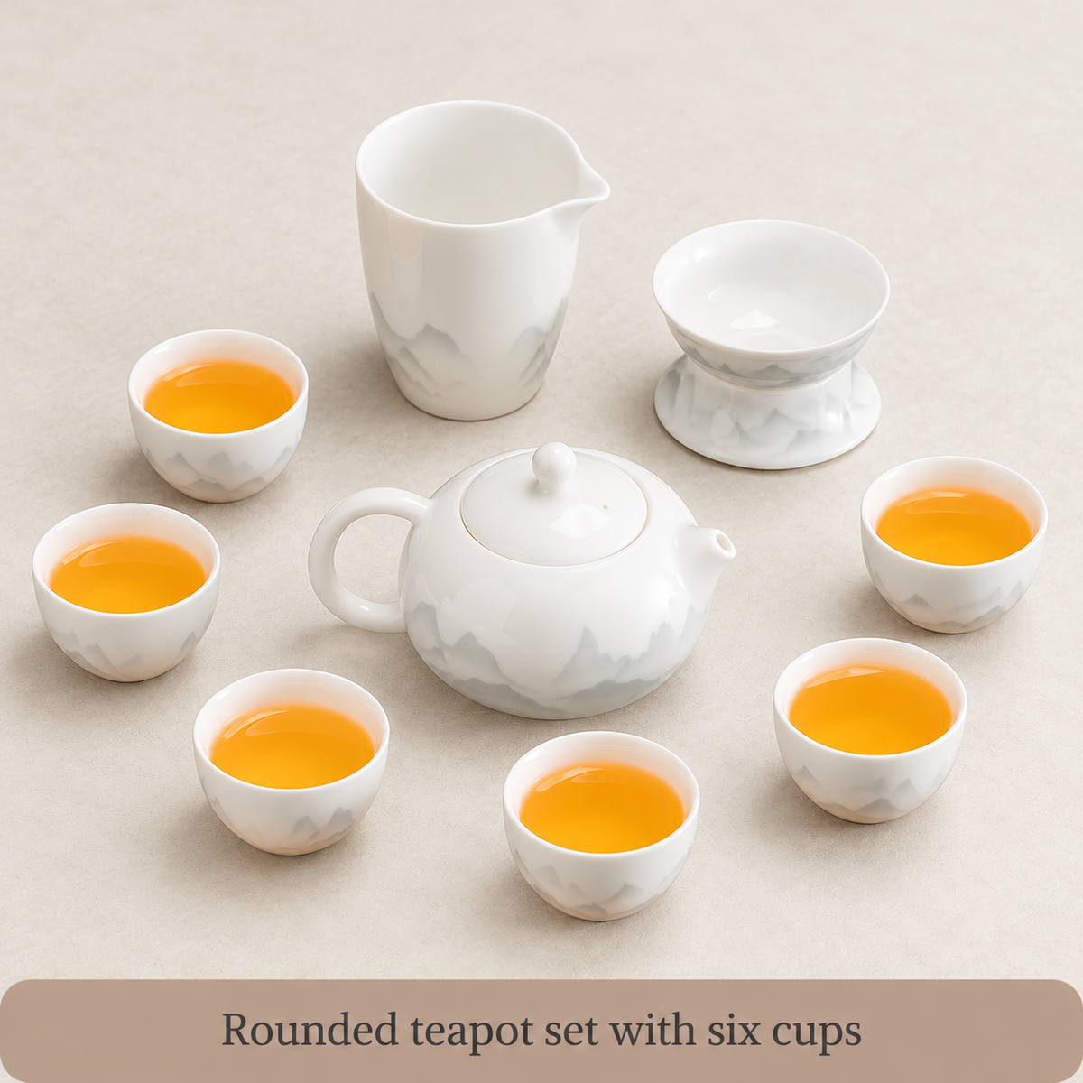 Ink-Landscape Porcelain Gongfu Tea Set — image 10