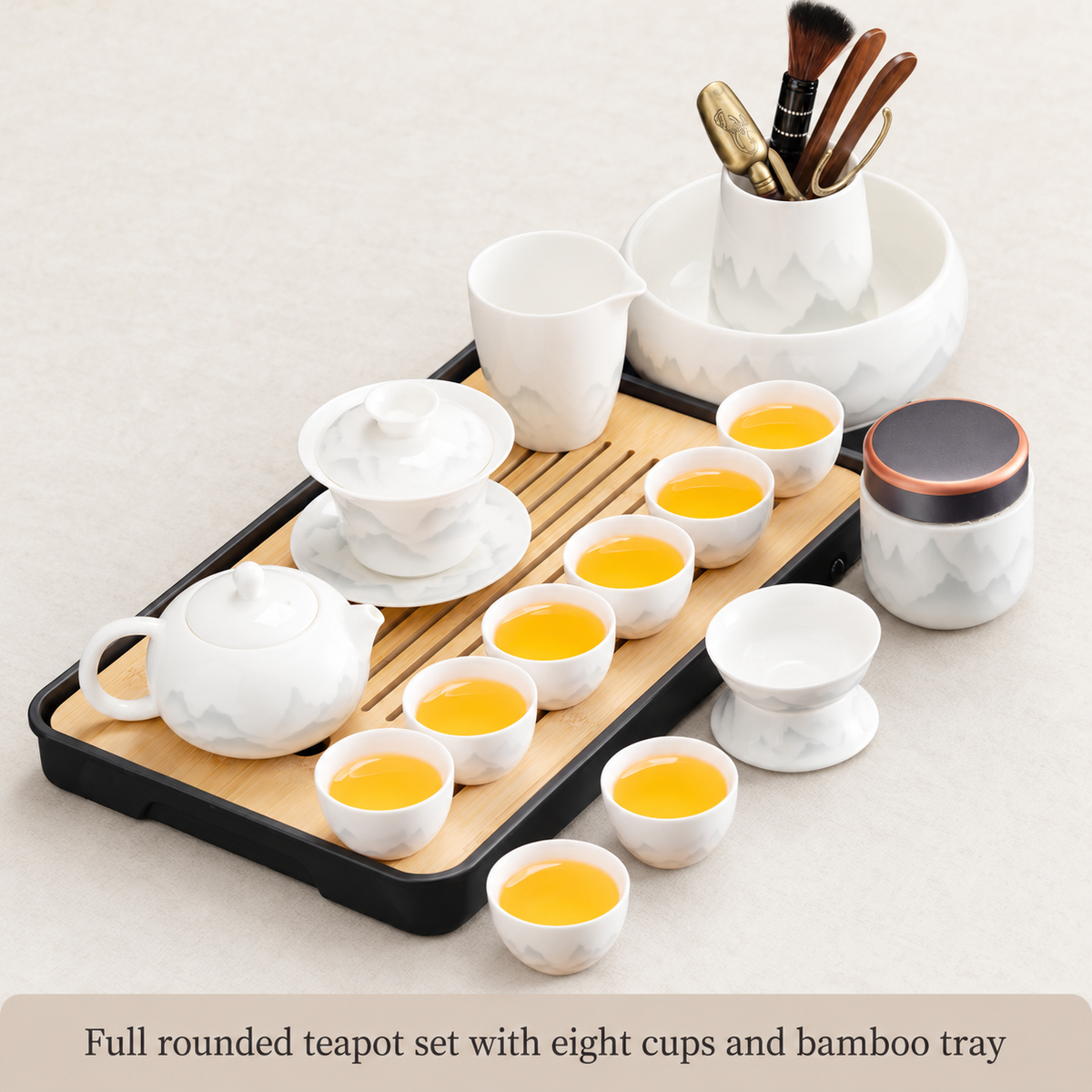 Ink-Landscape Porcelain Gongfu Tea Set — image 20