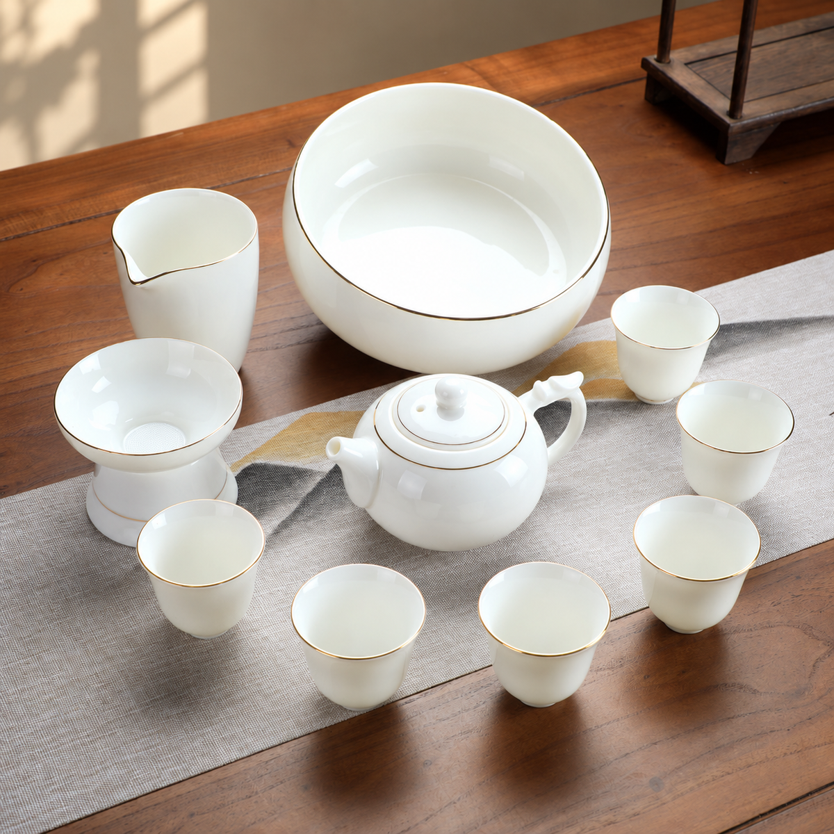 Teapot - Six Cups, Pitcher, Filter and Bowl