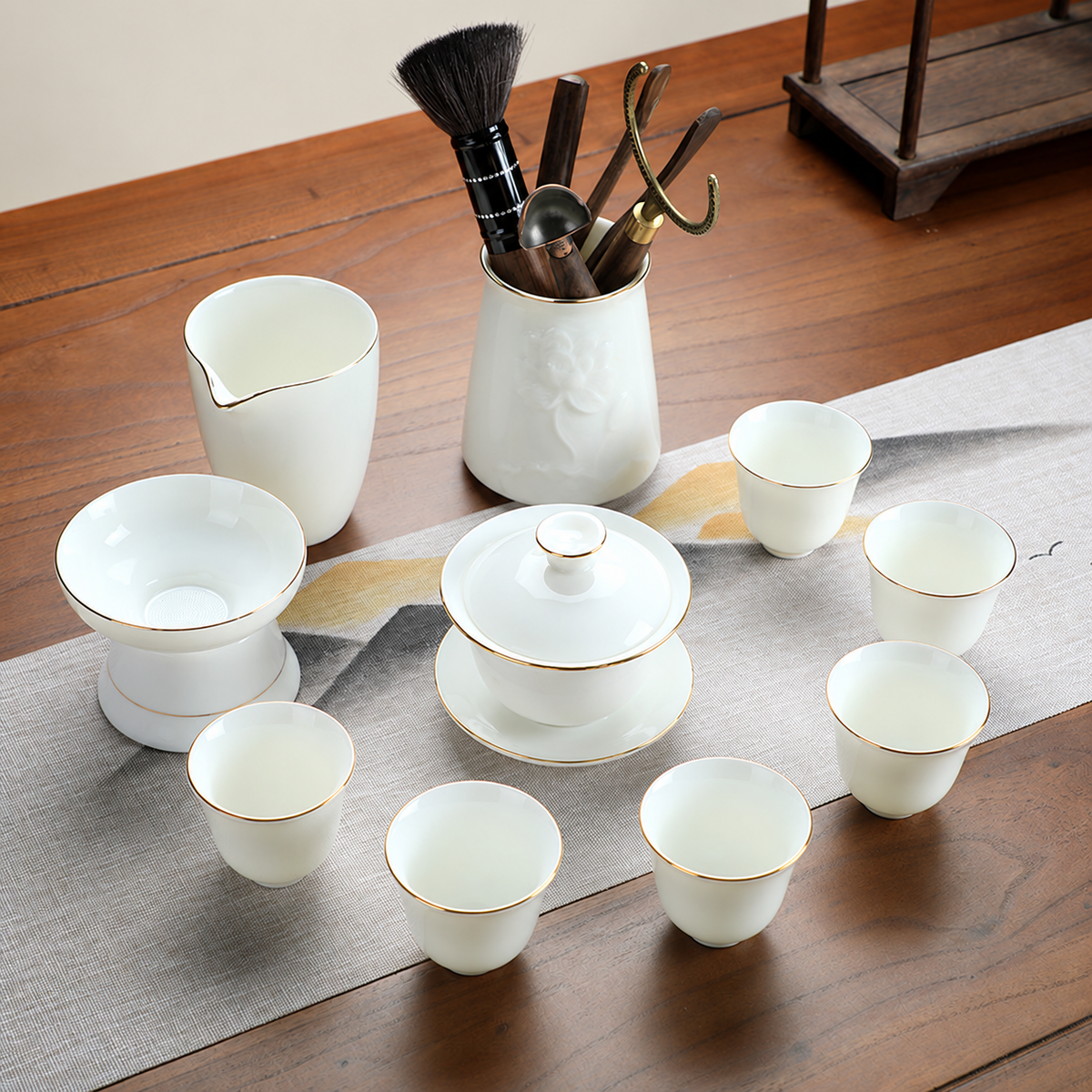 Classic Gaiwan - Six Cups, Pitcher, Filter and Tools