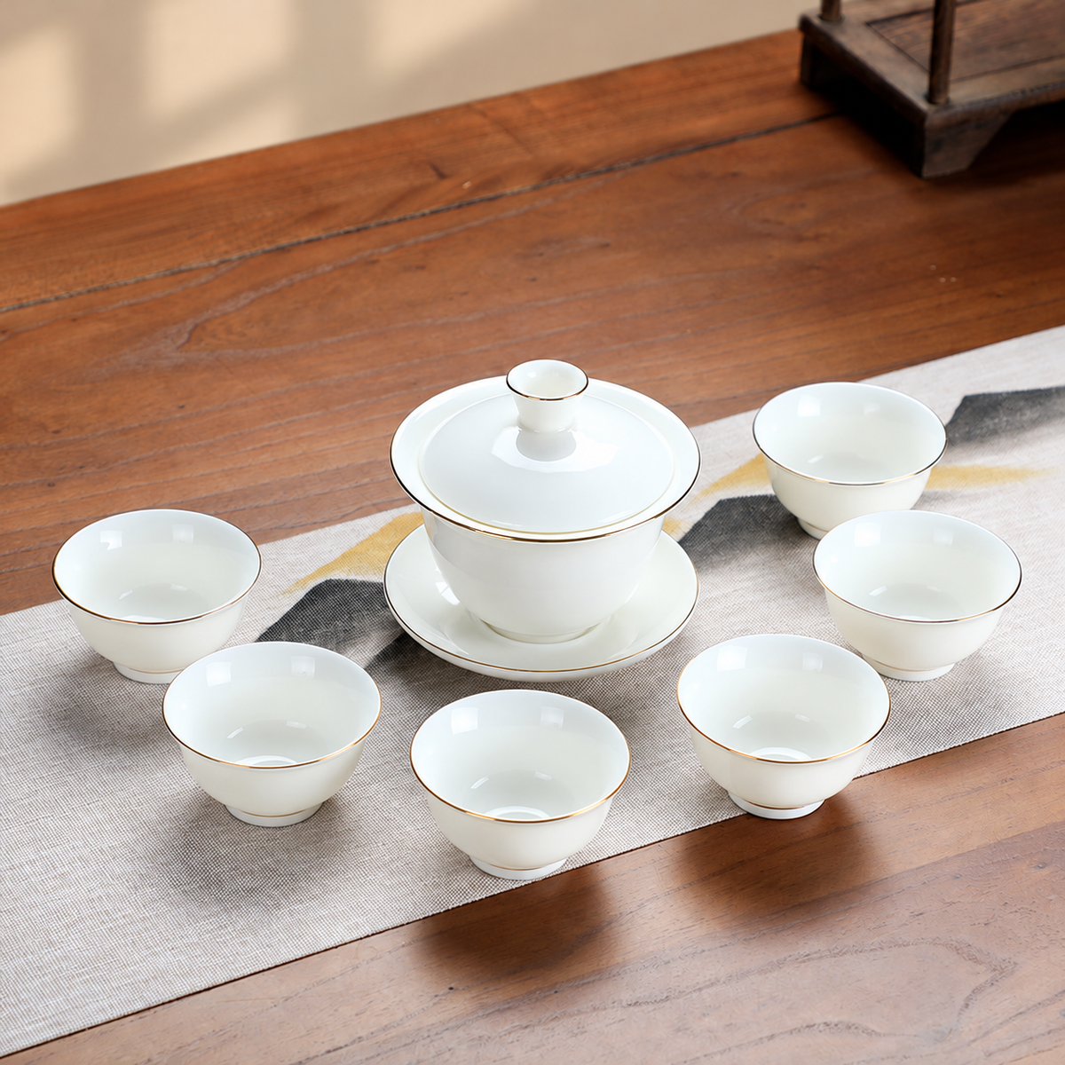 Large Gaiwan - Six Flared Cups