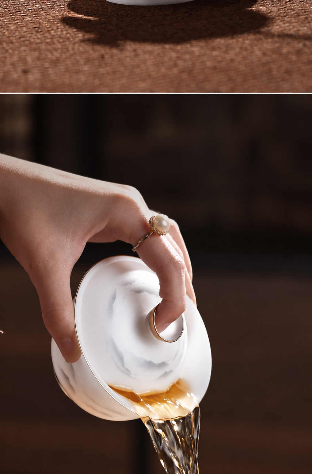 Pouring from the gaiwan