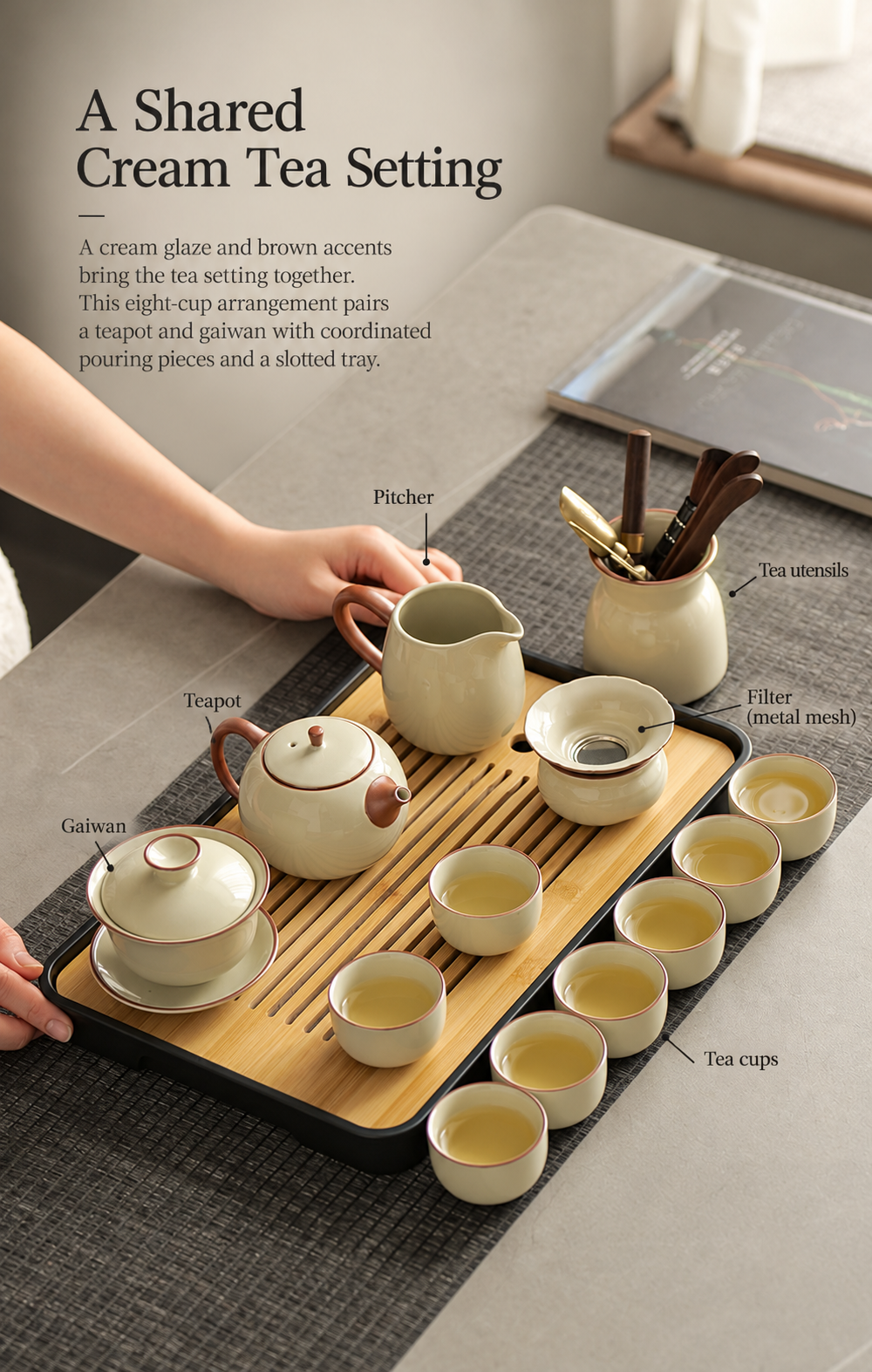 A Shared Cream Tea Setting
