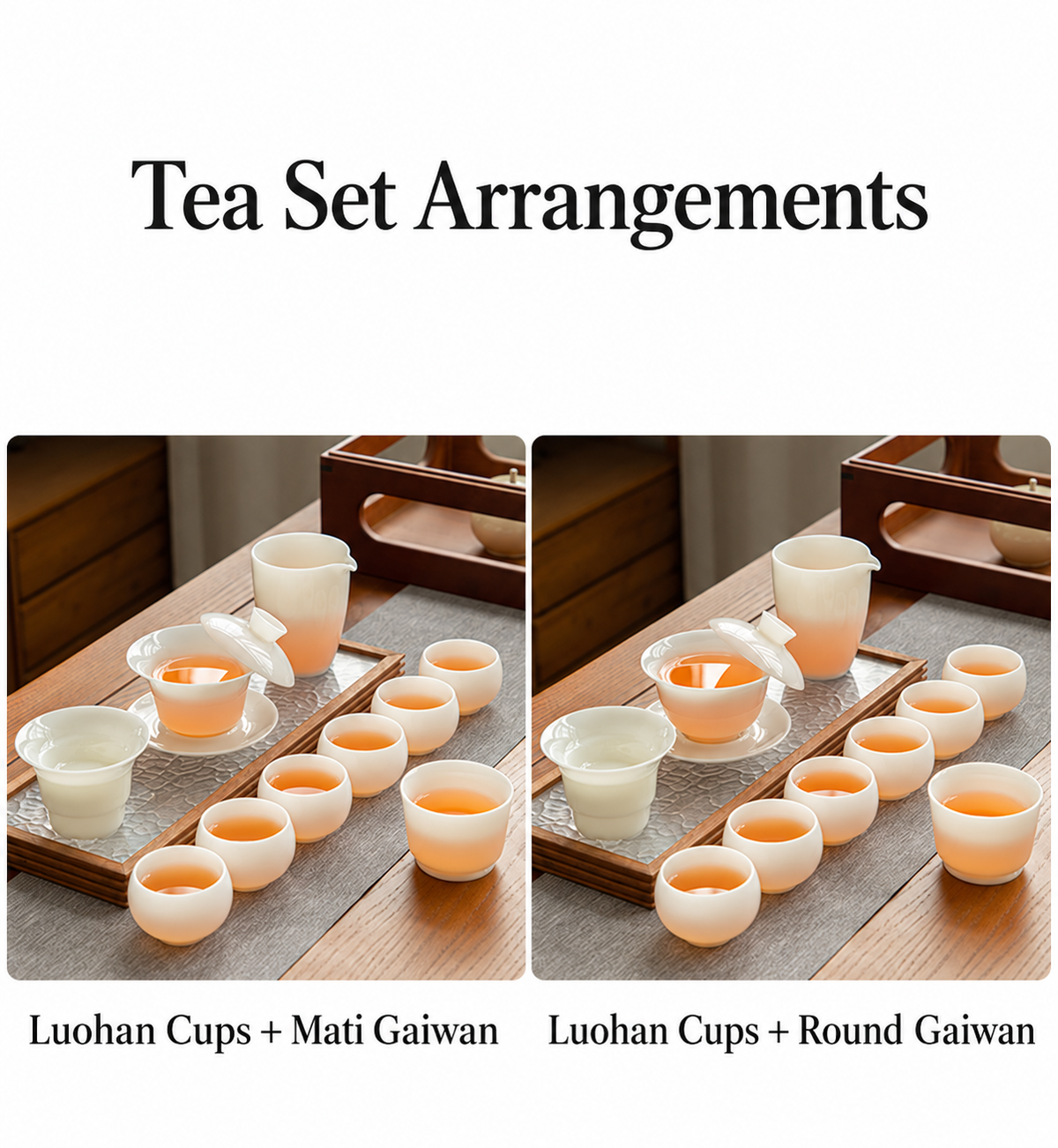 Luohan cup arrangements
