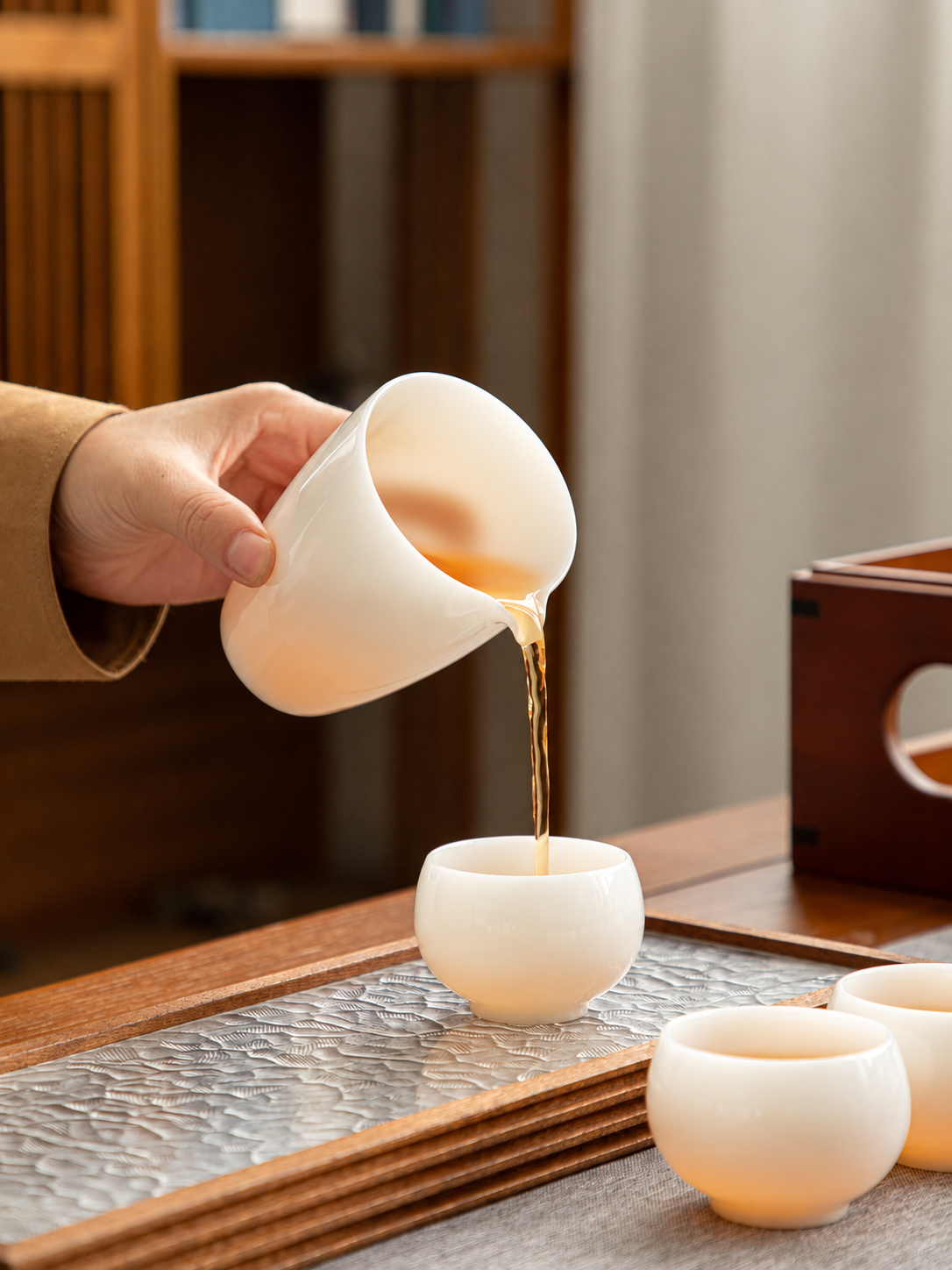 Pale Ceramic Gongfu Gaiwan Tea Sets — image 3