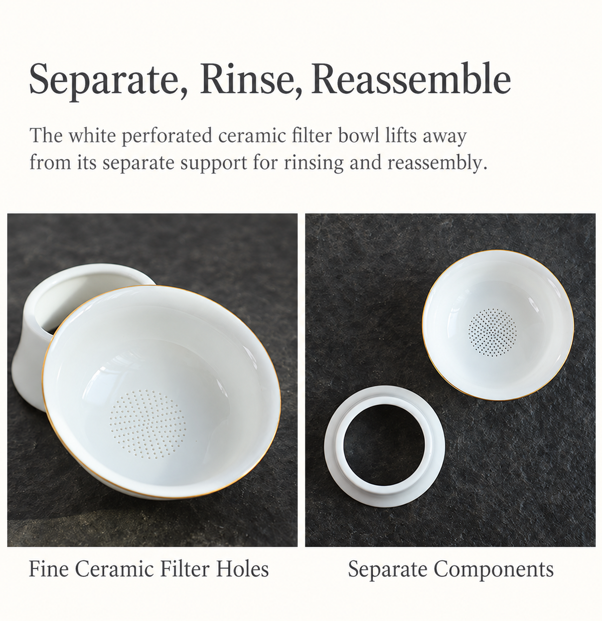 Separate, Rinse, Reassemble