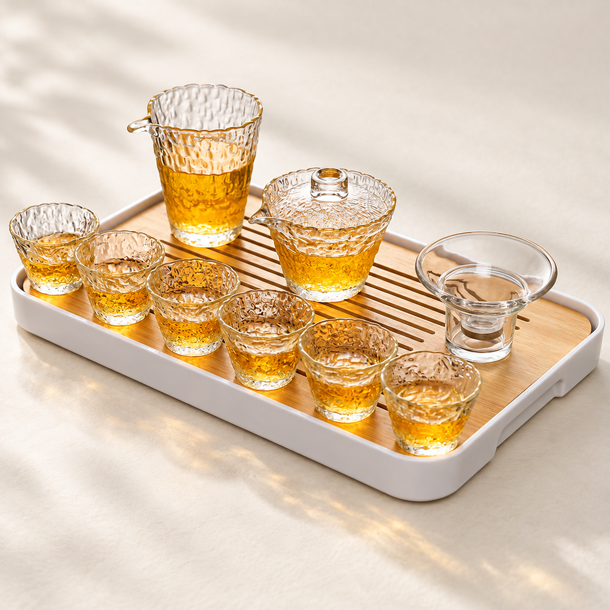 Binglu — Full set, white slatted tray