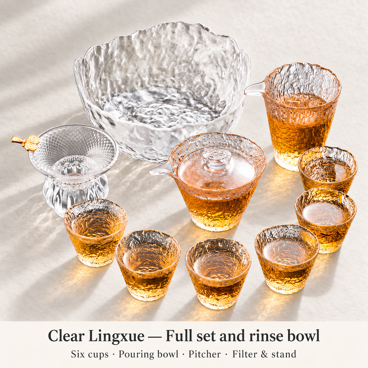 Clear Lingxue — Full set and rinse bowl