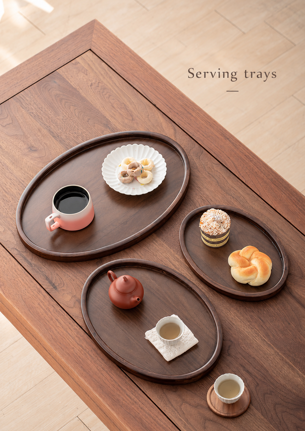 Three oval arrangements