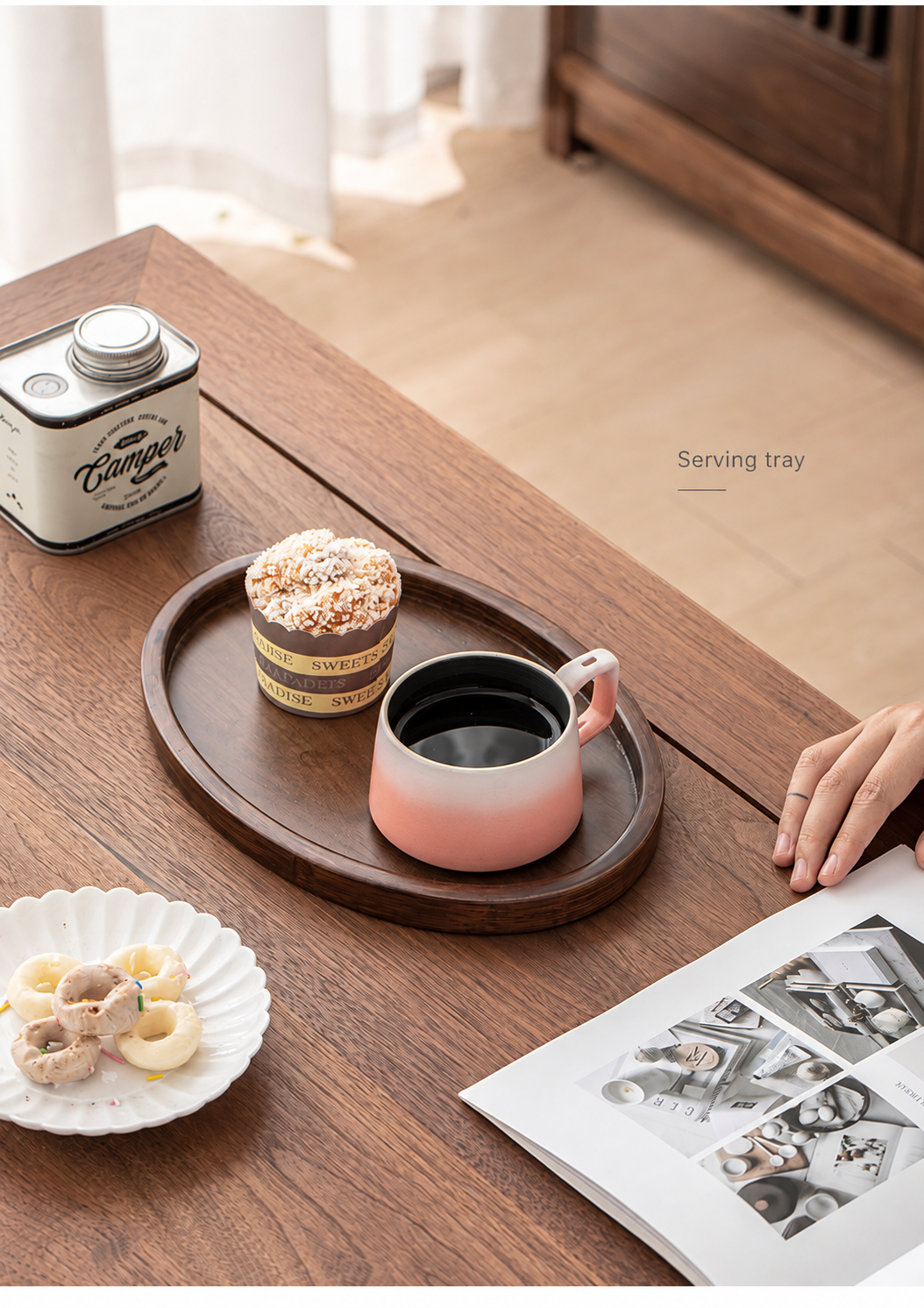 For a cup and a small plate