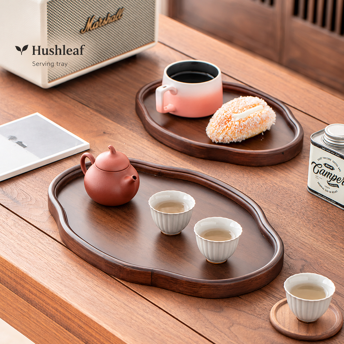Walnut-Tone Serving Trays — image 4