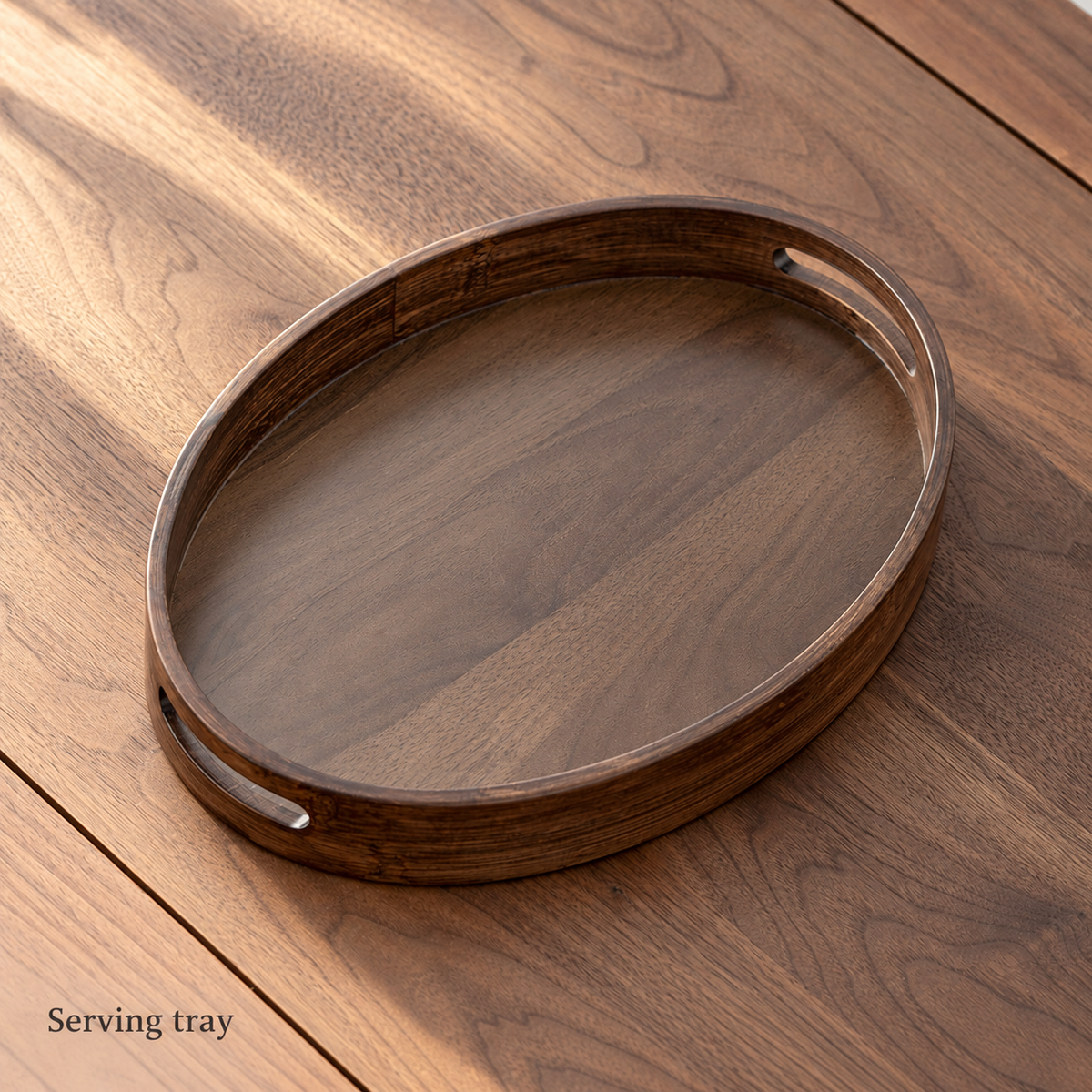 Walnut-Tone Serving Trays — image 26