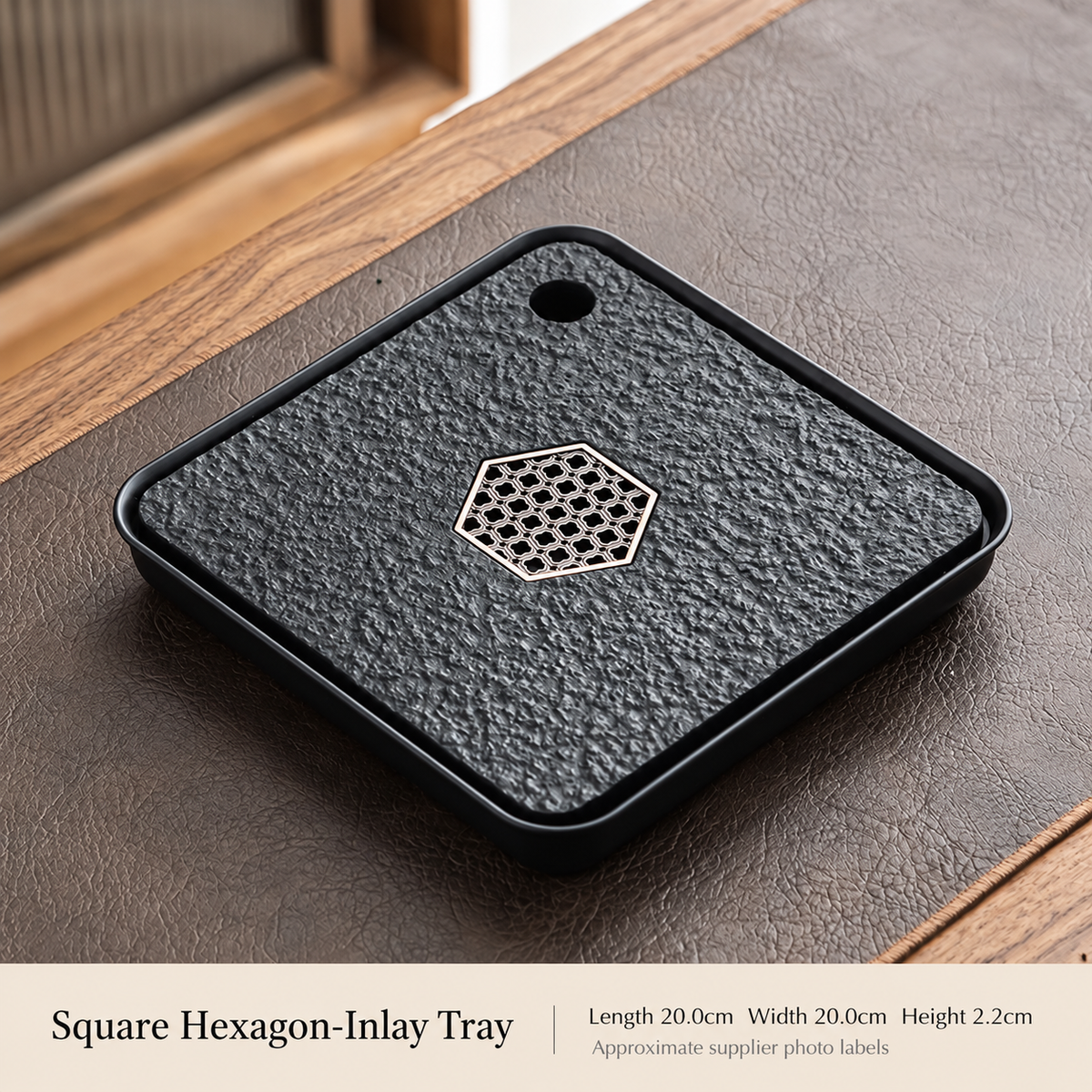 Dark Stone-Look Tea Trays — image 7