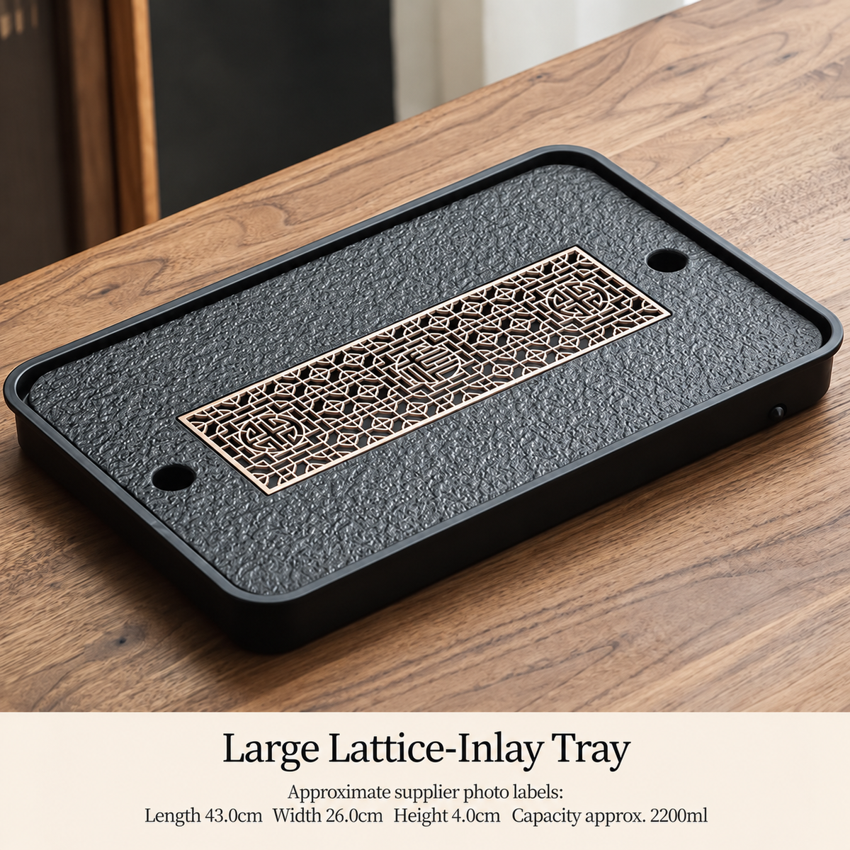 Dark Stone-Look Tea Trays — image 10