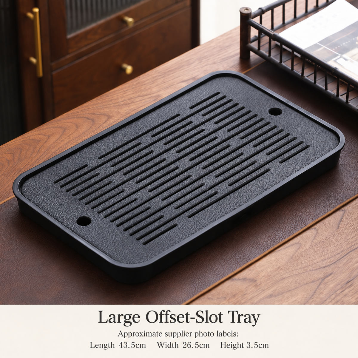 Dark Stone-Look Tea Trays — image 15