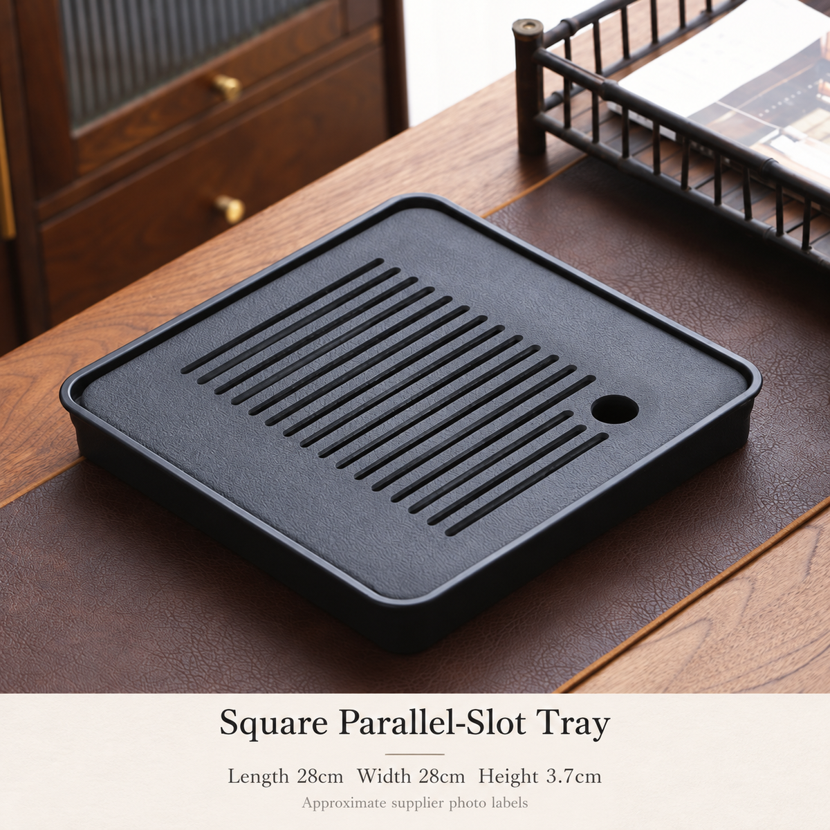 Dark Stone-Look Tea Trays — image 16