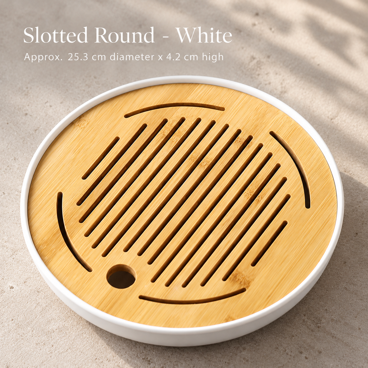 Slotted Round - White