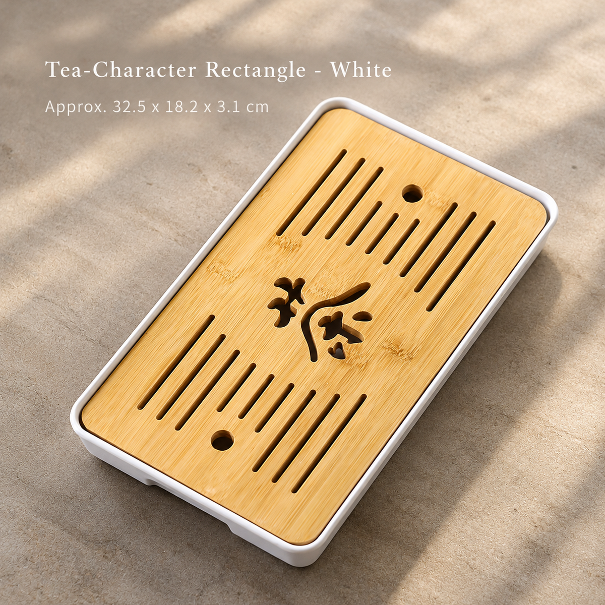 Tea-Character Rectangle - White