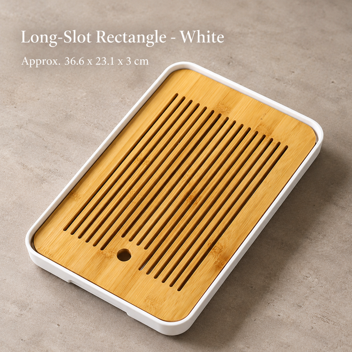 Long-Slot Rectangle - White