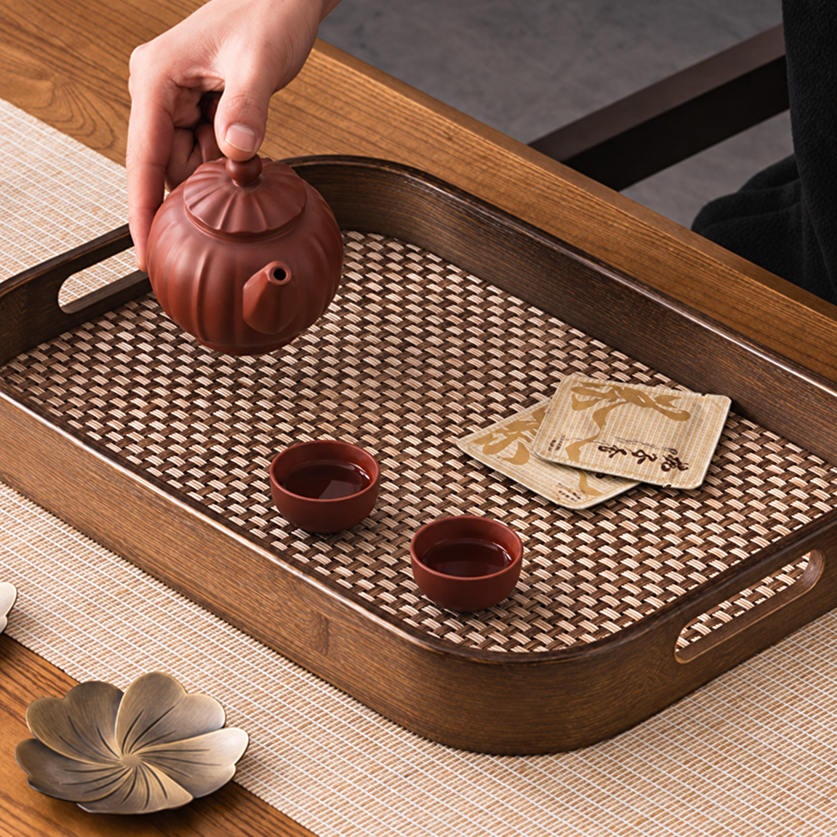 Tea on the Rectangular Tray