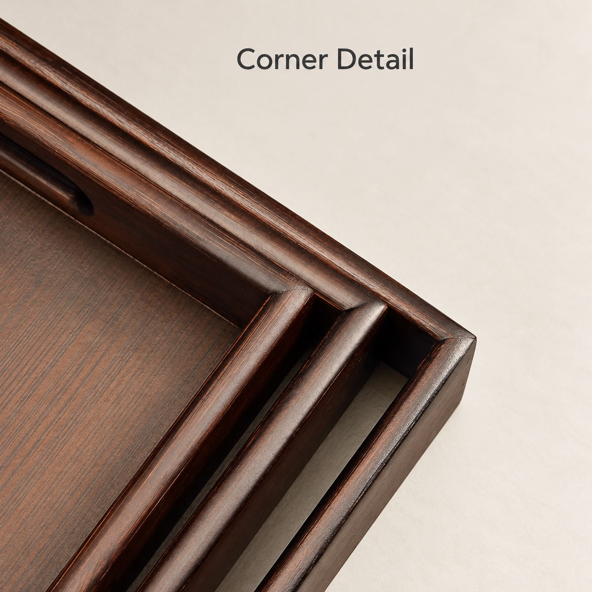 Rectangular Bamboo and Wood-Finish Serving Trays — image 4