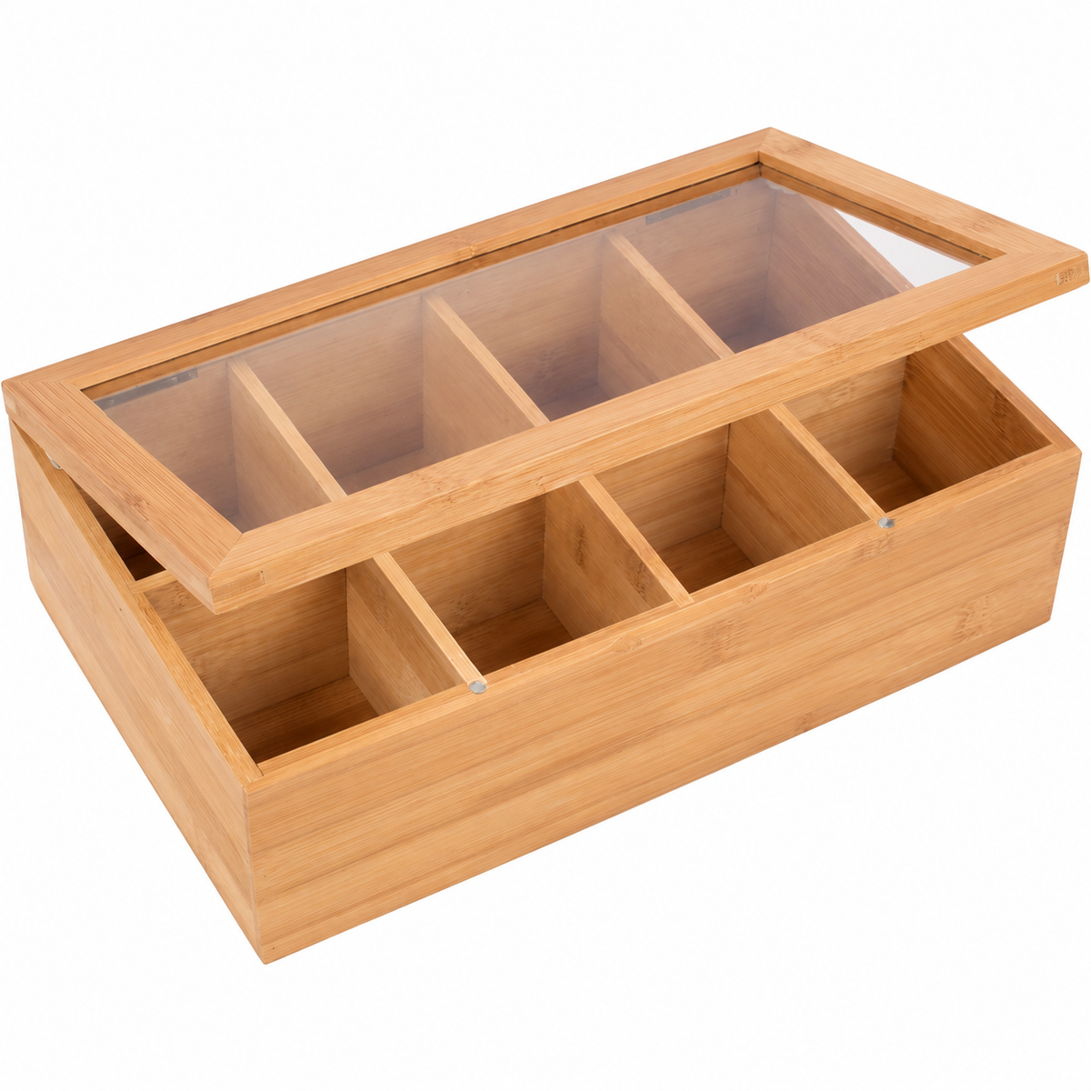 Eight-Compartment Bamboo Tea Bag Organizer — image 6