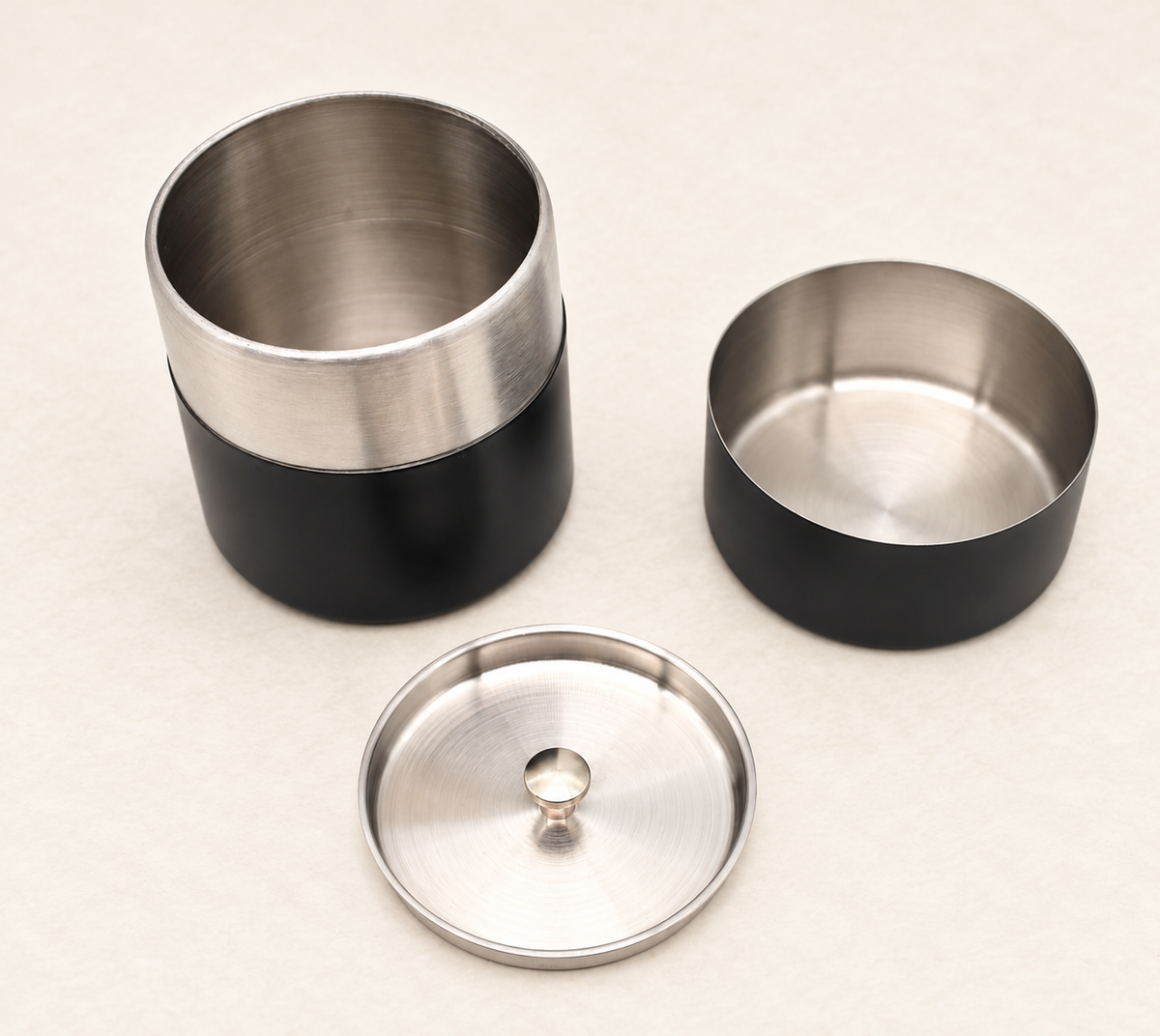 Black exterior, silver interior