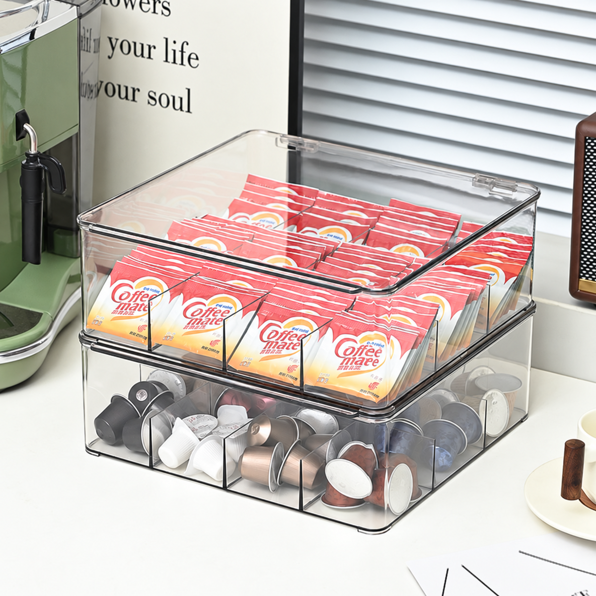 Clear Twelve-Compartment Tea Organizer — image 3