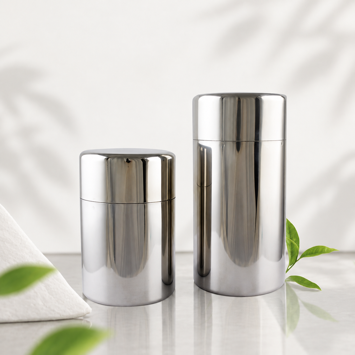 Polished Stainless Steel Tea Canister — image 5