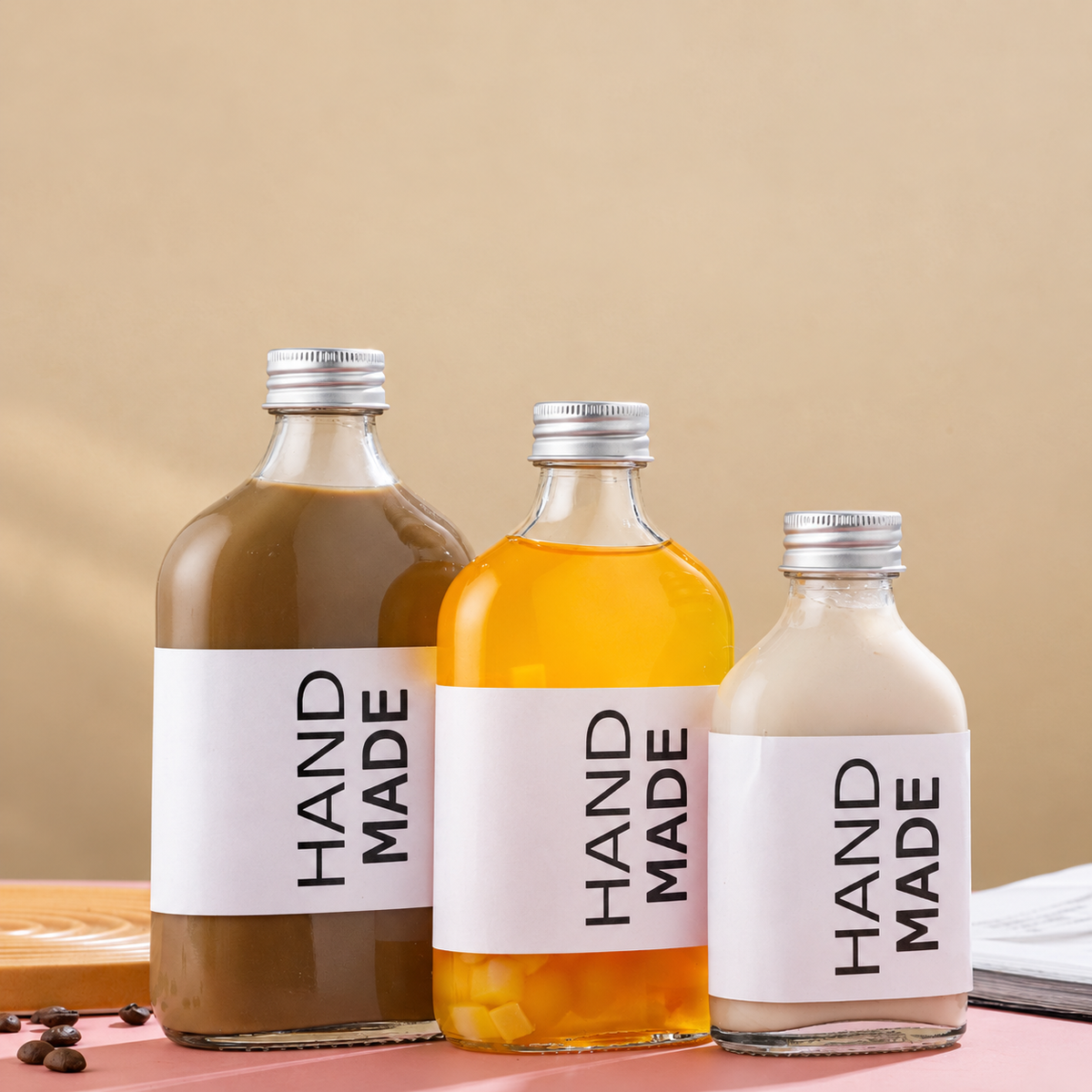 Clear Flat Glass Beverage Flask — image 3
