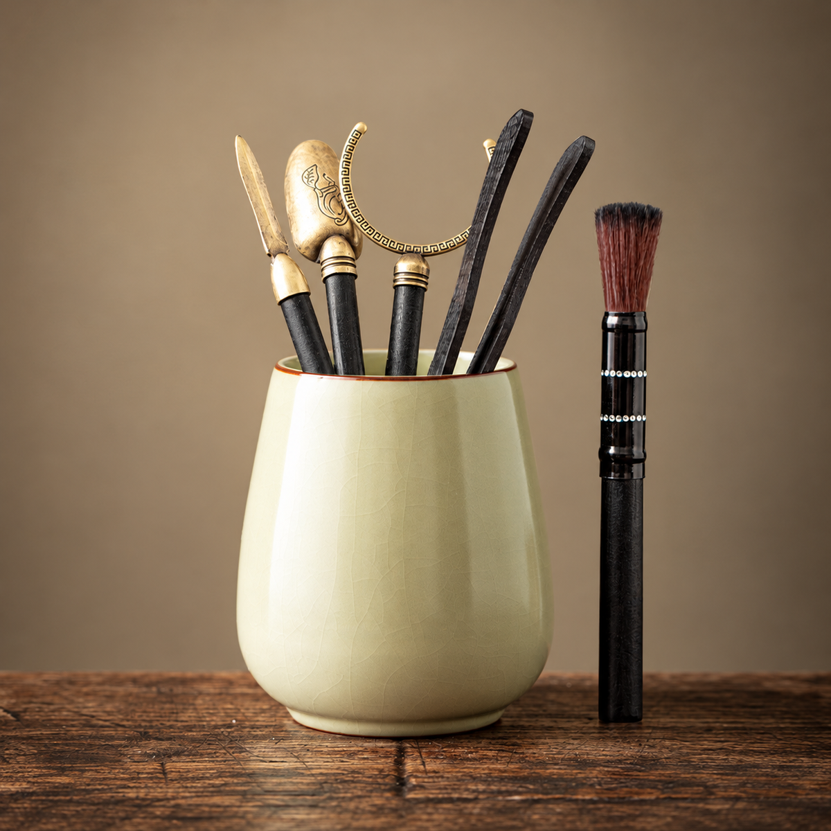 Warm Ivory - Plain Crackle Holder