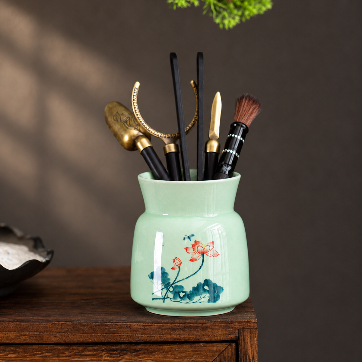 Tea Ritual Tool Set with Ceramic Holder — image 3