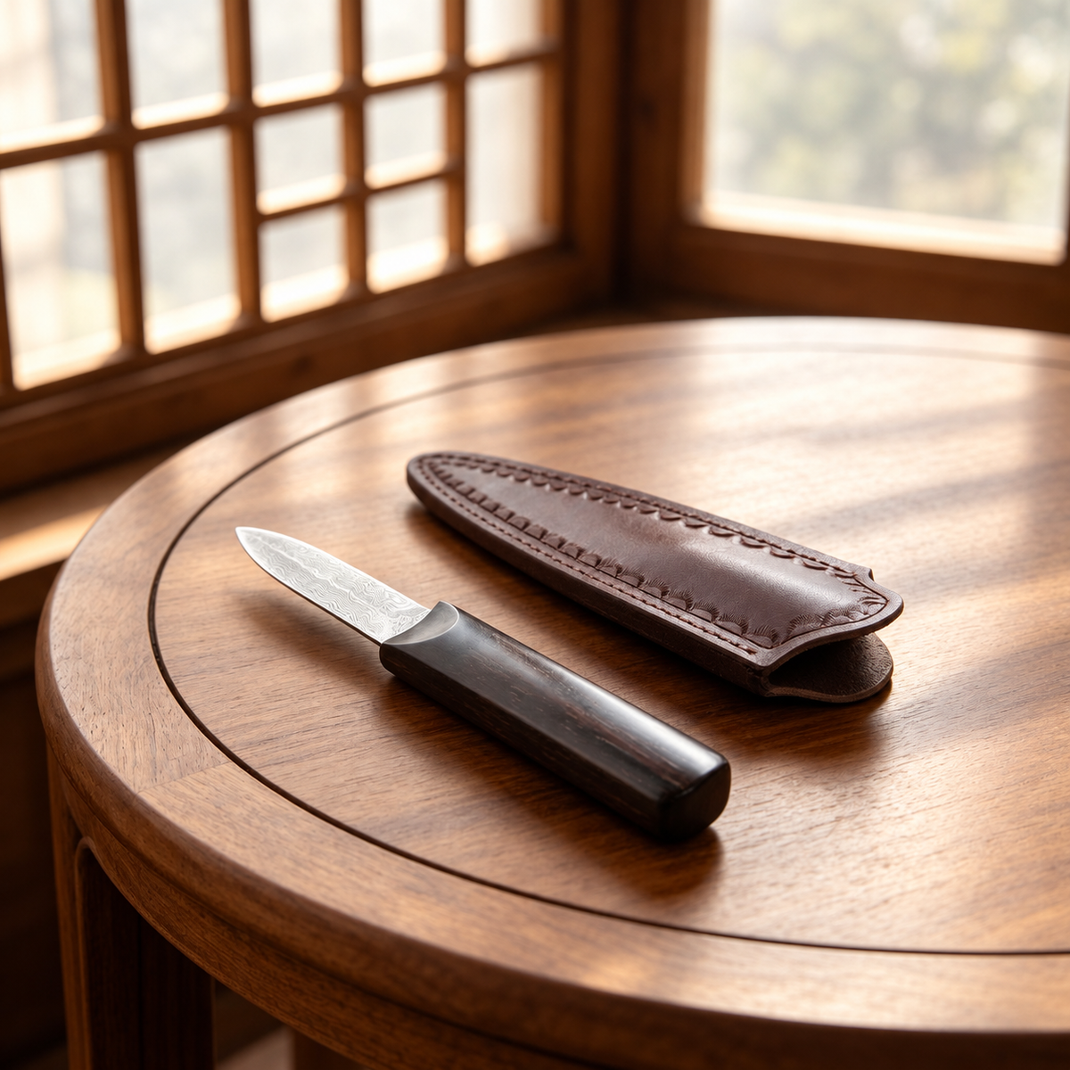 Tea Knife C — Dark Straight Handle