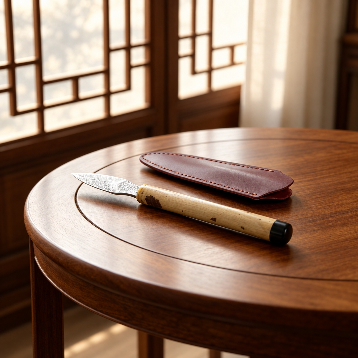 Tea Knife F — Pale Straight Handle
