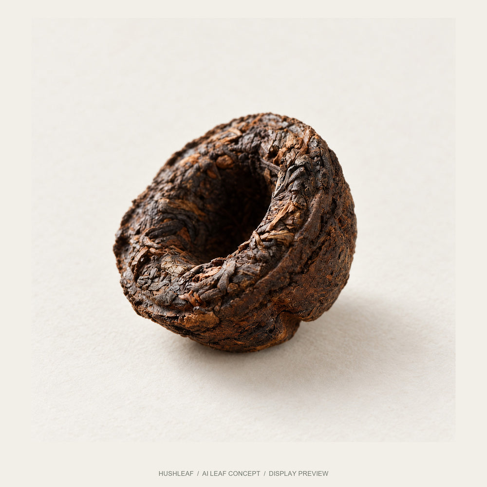 AI leaf concept — Golden Melon Ripe Puer Tuo — Menghai