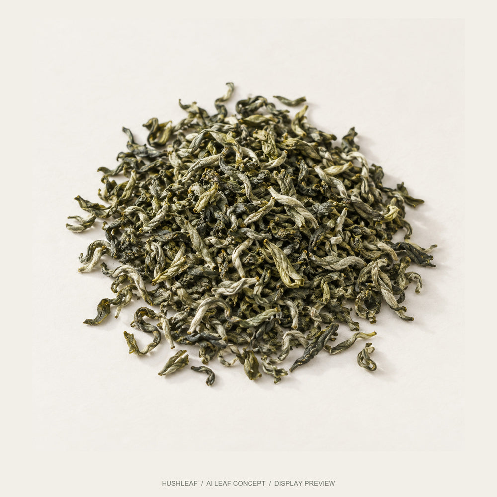 AI leaf concept — Dongshan Dongting Biluochun Green Tea — Jiangsu