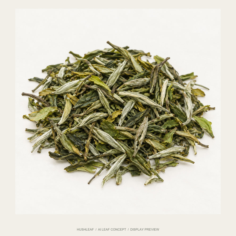 AI leaf concept — White Peony White Tea — Boliu Village, Fuding