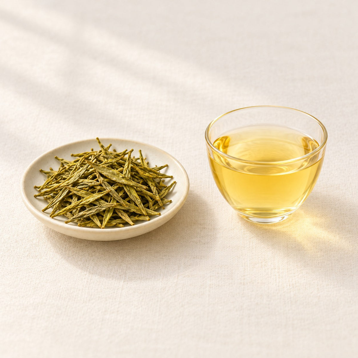 AI brewing scene concept — Huoshan Huang Ya Yellow Tea — Anhui
