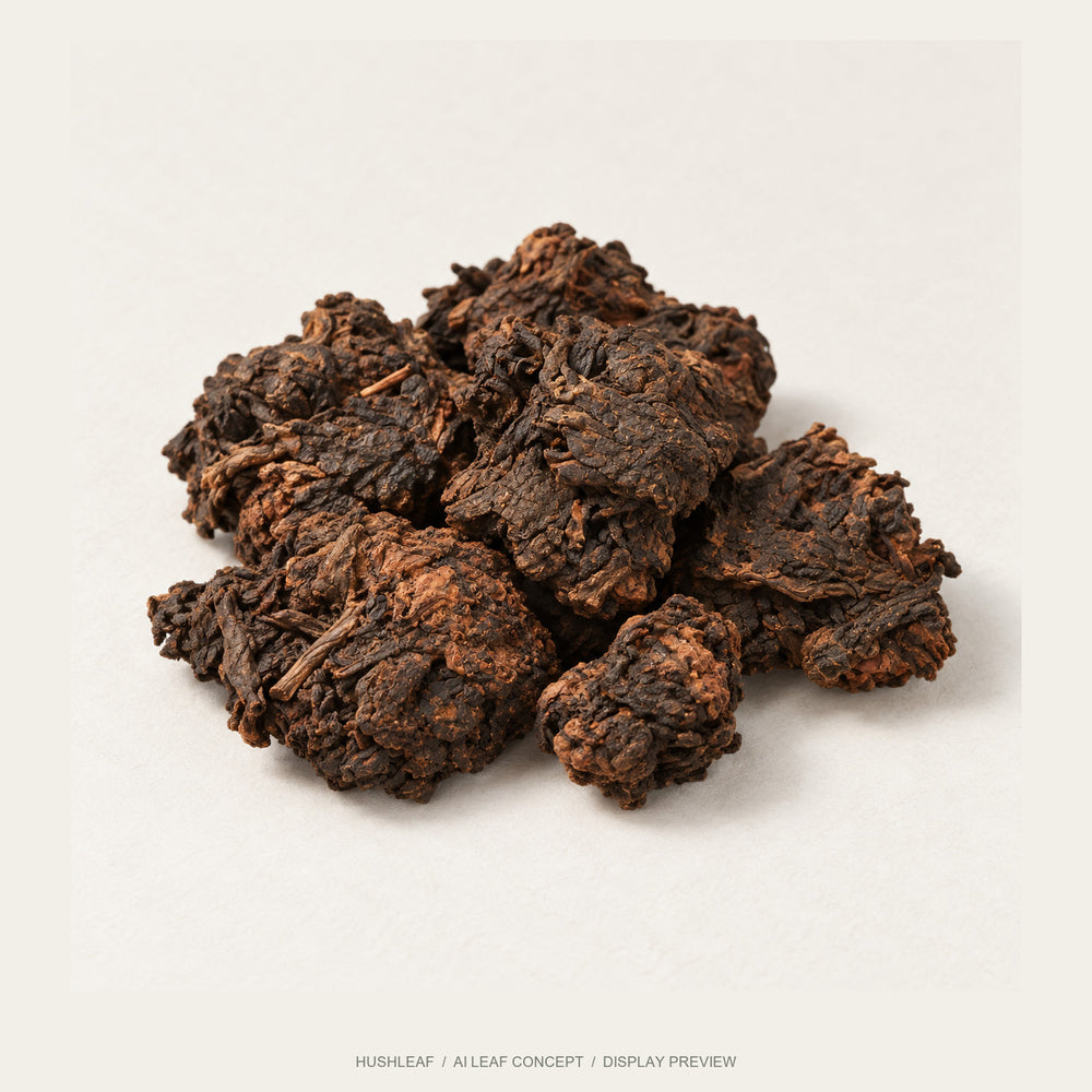 AI leaf concept — Lao Cha Tou Ripe Puer Nuggets — Mengku