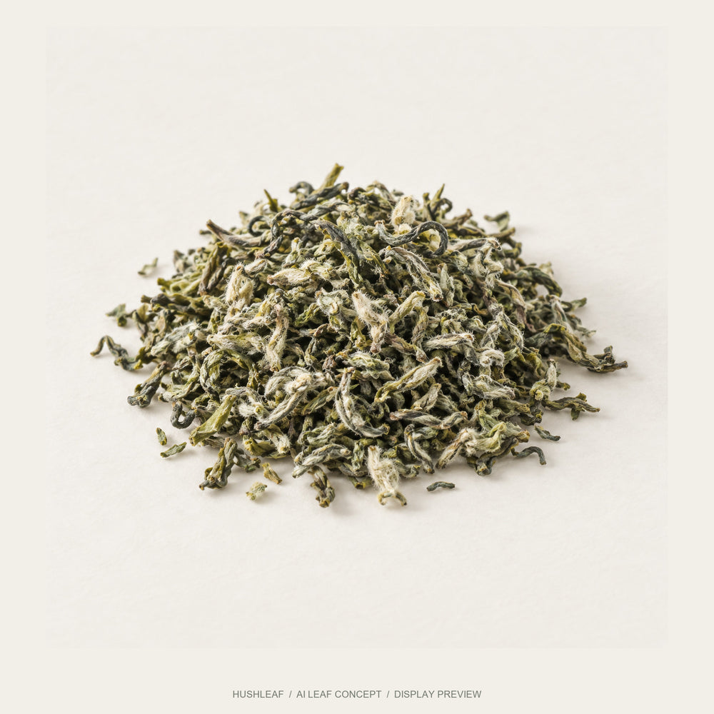 AI leaf concept — Biluochun Green Tea — Xishan, Jiangsu