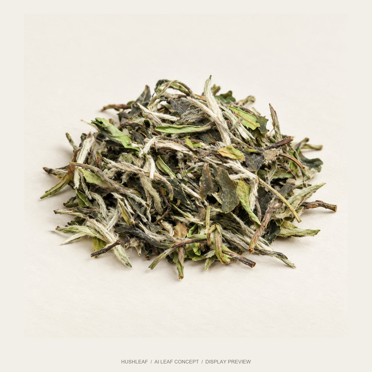 AI leaf concept — White Peony White Tea — Lingtou, Fuding